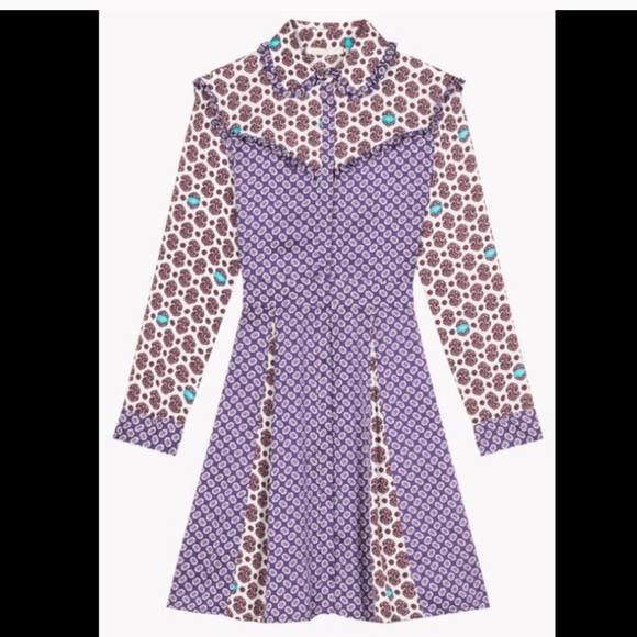 Maje Satin Printed Dress - Picture 8 of 8